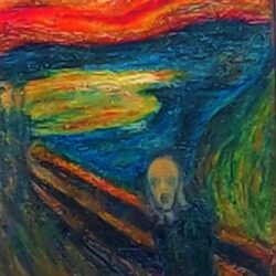 The screaming oil painting